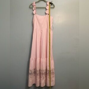 Solitaire Light Pink Maxi Dress with Lace Insets